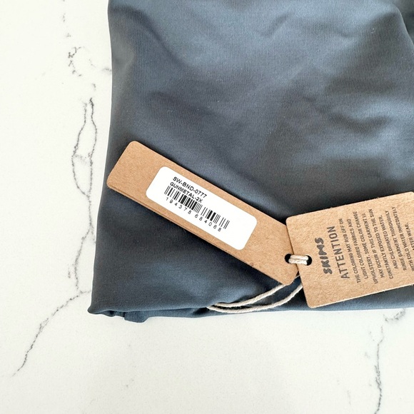 NWT Skims Swim Bandeau Halter Bikini Top Gunmetal 2X - Picture 7 of 9